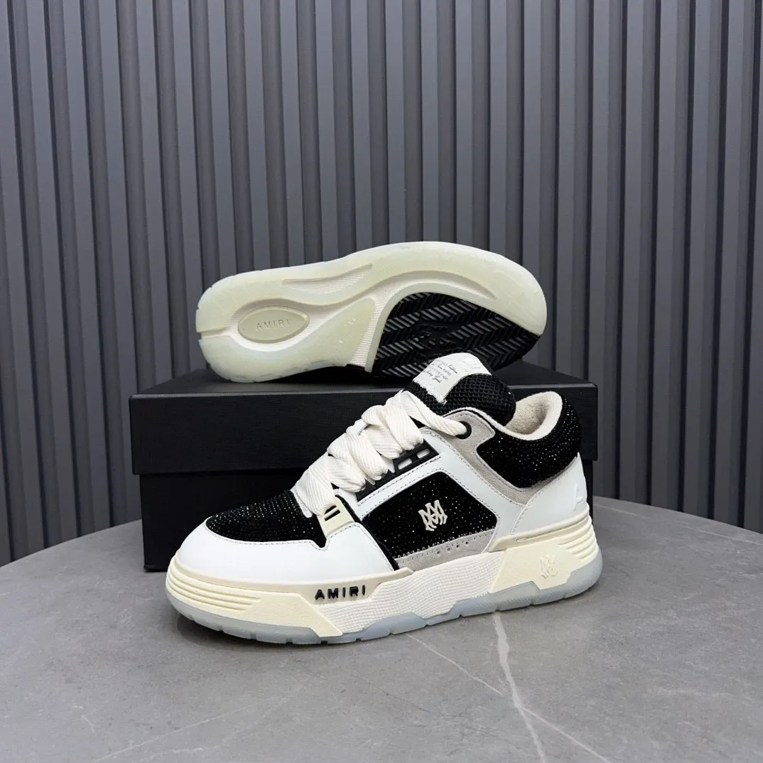 Men's men's shoes 💰800 AMIRI Amir Couple's new hot brick high street sneakers with bone sports shoes, toe-layer cowhide upper, upper side bones, purely hand-stitched, with good three-dimensional effect, customized metal LOGO, code number 35-44 (45, 46 customized)